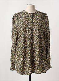Chemisier imprimé fleurs manches longues vert JENSEN femme