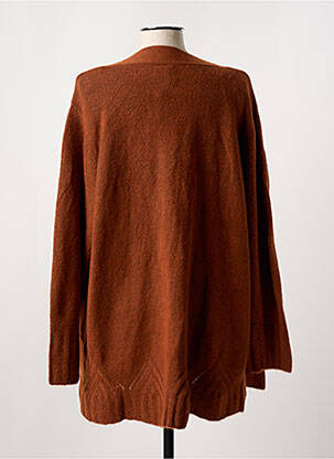 Gilet manches longues stretch marron SIGNATURE femme