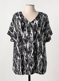 T-shirt imprimé fantaisie manches courtes noir CISO femme