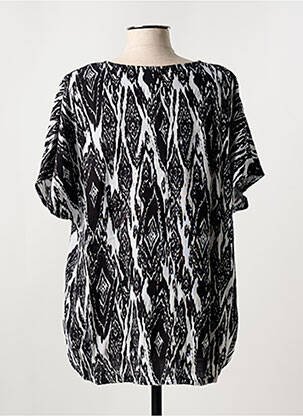 T-shirt imprimé fantaisie manches courtes noir CISO femme