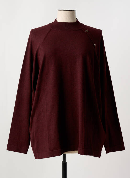 Pull stretch manches longues violet SIGNATURE femme