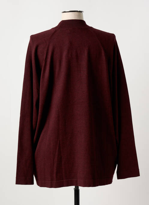 Pull stretch manches longues violet SIGNATURE femme