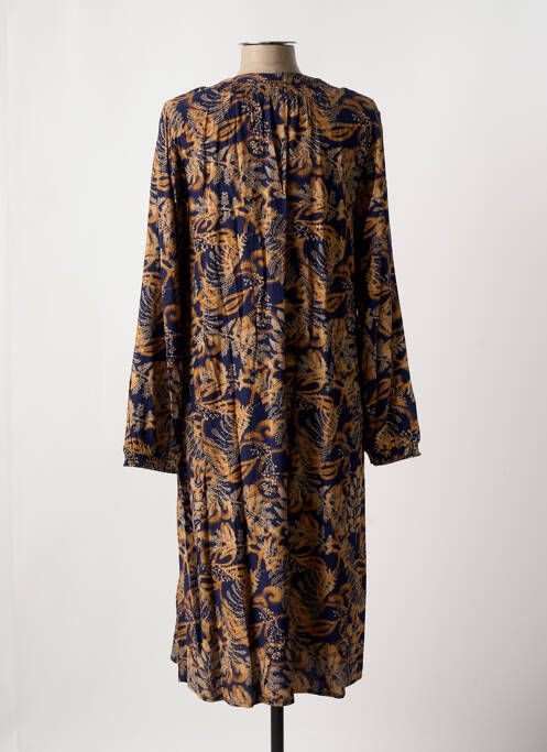 Robe mi-longue bleu CISO pour femme