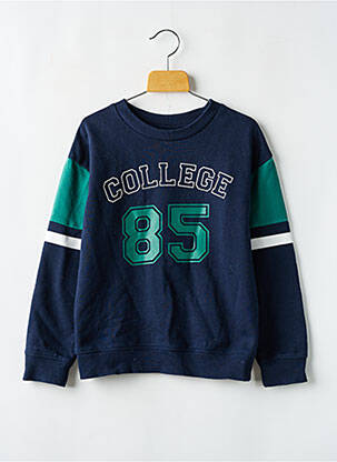 Sweat-shirt stretch manches longues bleu LA REDOUTE garçon