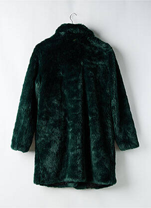 Manteau long fermeture pressionnée sans capuche vert DEELUXE femme