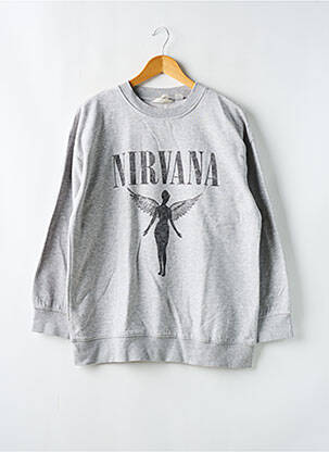 Sweat-shirt stretch manches longues gris H&M femme