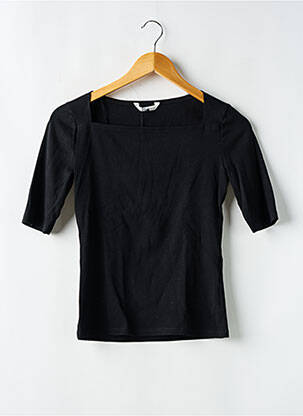 Top tissage jersey manches 3/4 noir ZARA femme