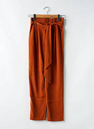Pantalon droit tissage crêpe taille haute orange MARAISLISE femme