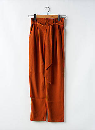 Pantalon droit coupe carotte taille haute orange MARAISLISE femme