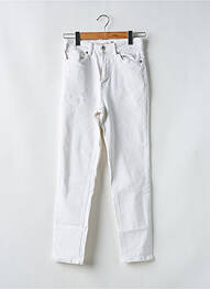 Jeans coupe slim stretch taille normale blanc STRADIVARIUS femme