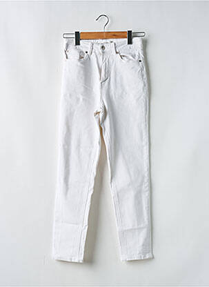 Jeans coupe slim stretch taille normale blanc STRADIVARIUS femme