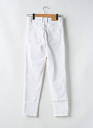 Jeans coupe slim stretch taille normale blanc STRADIVARIUS femme