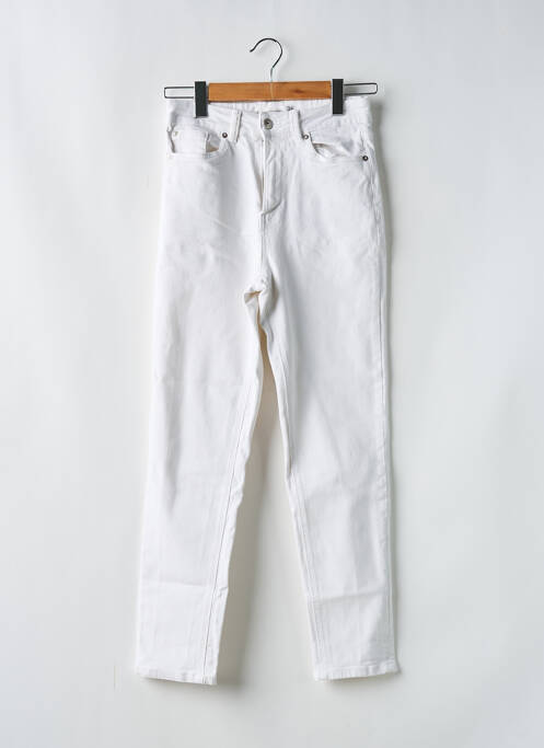 Jeans coupe slim blanc STRADIVARIUS pour femme