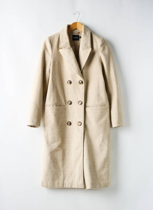 Manteau long beige BOOHOO pour femme
