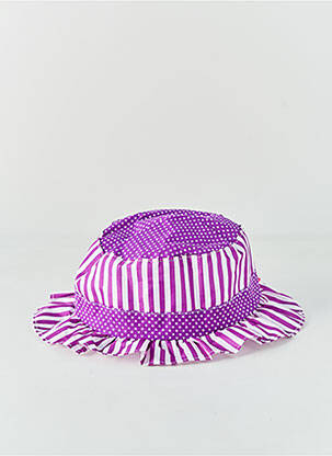 Chapeau tissage popeline violet VL COLLECTION fille