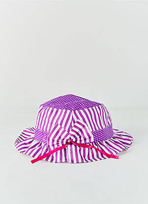 Chapeau tissage popeline violet VL COLLECTION fille