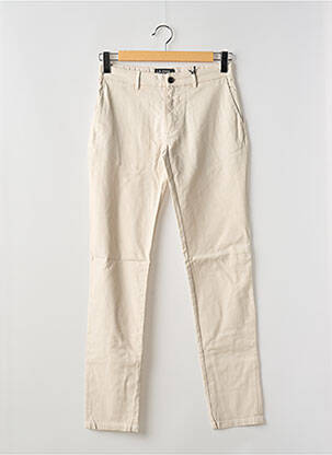 Pantalon chino stretch taille normale beige LA CIBLE ROUGE homme