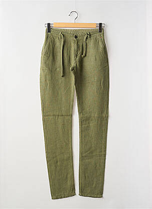 Pantalon slim fermeture zippée sous rabat boutonné taille normale vert LA CIBLE ROUGE homme