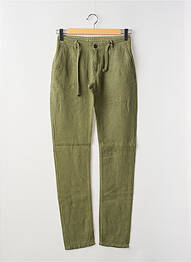 Pantalon slim fermeture zippée sous rabat boutonné taille normale vert LA CIBLE ROUGE homme