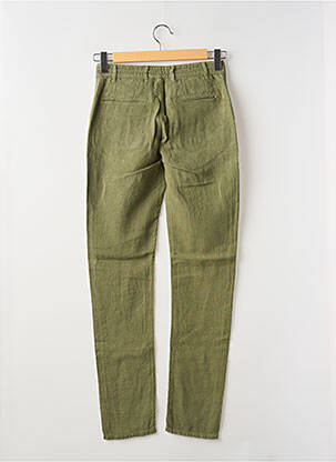 Pantalon slim fermeture zippée sous rabat boutonné taille normale vert LA CIBLE ROUGE homme