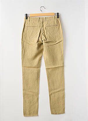 Pantalon slim fermeture zippée sous rabat boutonné taille normale beige LA CIBLE ROUGE homme