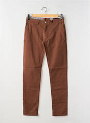 Pantalon chino marron LA CIBLE ROUGE pour homme seconde vue