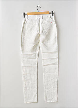 Pantalon slim fermeture zippée sous rabat boutonné taille normale blanc LA CIBLE ROUGE homme