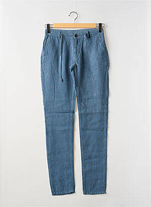 Pantalon slim fermeture zippée sous rabat boutonné taille normale bleu LA CIBLE ROUGE homme
