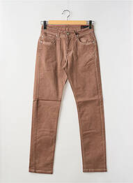 Pantalon droit stretch taille normale marron LA CIBLE ROUGE homme
