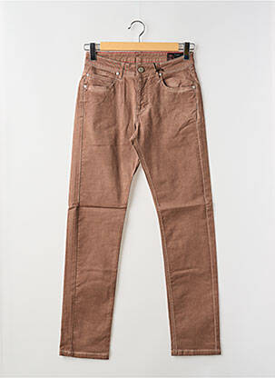 Pantalon droit stretch taille normale marron LA CIBLE ROUGE homme