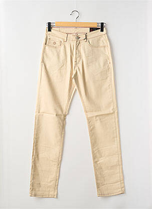 Pantalon droit stretch taille normale beige LA CIBLE ROUGE homme