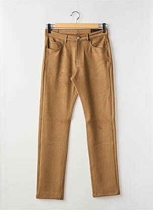 Pantalon slim stretch taille normale marron LA CIBLE ROUGE homme