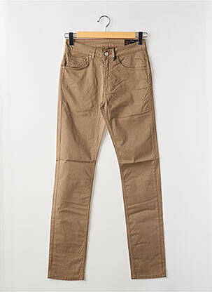 Pantalon droit stretch taille normale marron LA CIBLE ROUGE homme