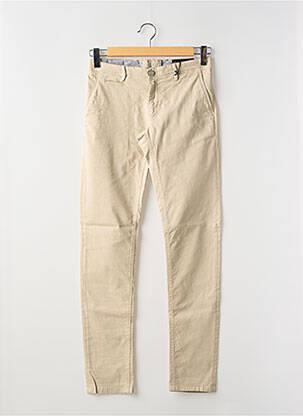 Pantalon chino stretch taille normale beige LA CIBLE ROUGE homme