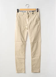 Pantalon chino stretch taille normale beige LA CIBLE ROUGE homme
