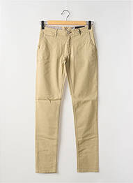 Pantalon chino stretch taille normale beige LA CIBLE ROUGE homme