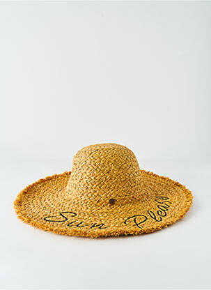 Chapeau forme chapeau paille marron VL COLLECTION unisexe