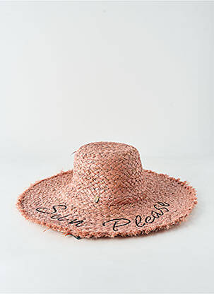 Chapeau forme chapeau paille rose VL COLLECTION femme