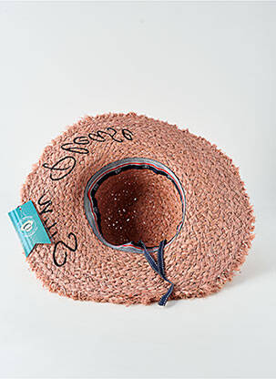 Chapeau forme chapeau paille rose VL COLLECTION femme