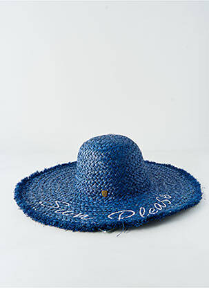 Chapeau forme chapeau paille bleu VL COLLECTION femme