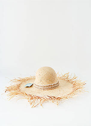 Chapeau forme chapeau paille beige VL COLLECTION unisexe
