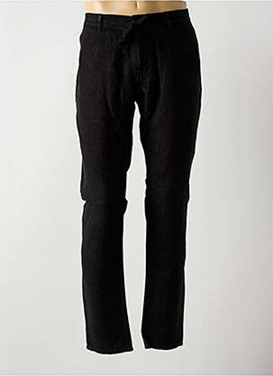 Pantalon slim fermeture zippée sous rabat boutonné taille normale noir LA CIBLE ROUGE homme