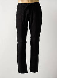 Pantalon slim fermeture zippée sous rabat boutonné taille normale noir LA CIBLE ROUGE homme