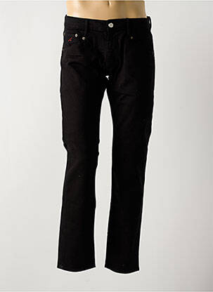 Pantalon droit stretch taille normale noir LA CIBLE ROUGE homme