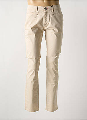 Pantalon droit stretch taille normale beige LA CIBLE ROUGE homme