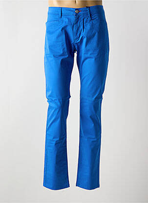 Pantalon droit stretch taille normale bleu LA CIBLE ROUGE homme