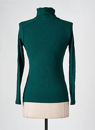 Sous-pull coupe cintrée manches longues vert KANOPE femme