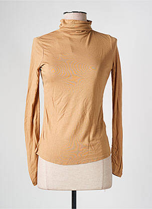 Sous-pull coupe cintrée manches longues beige KANOPE femme