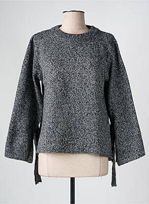Pull col rond manches longues gris COMPAÑIA FANTASTICA femme