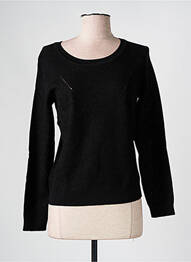Pull col rond manches longues noir SEE U SOON femme